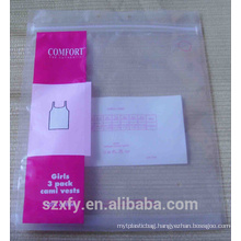 ziplock PE bag with printing logo for packing clothes